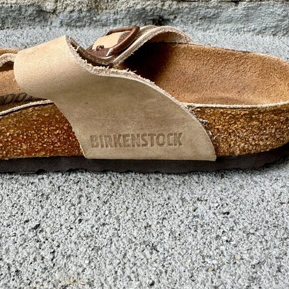 BIRKENSTOCK Gizeh Oiled Leather Sandals 36 5-5.5 Tan Shoes Flip Flops Slides - Picture 10 of 11